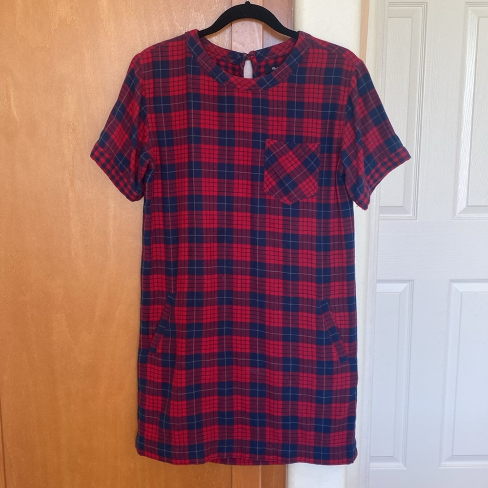Madewell Buffalo Plaid Short Sleeve Dress Size XS